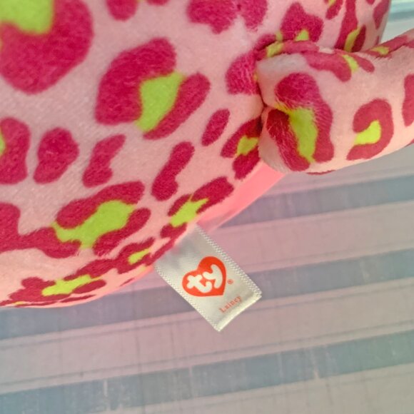 Ty Squish A Boo Lainey the Pink Leopard Plush Stuffed Animal 9.5" - Picture 7 of 7